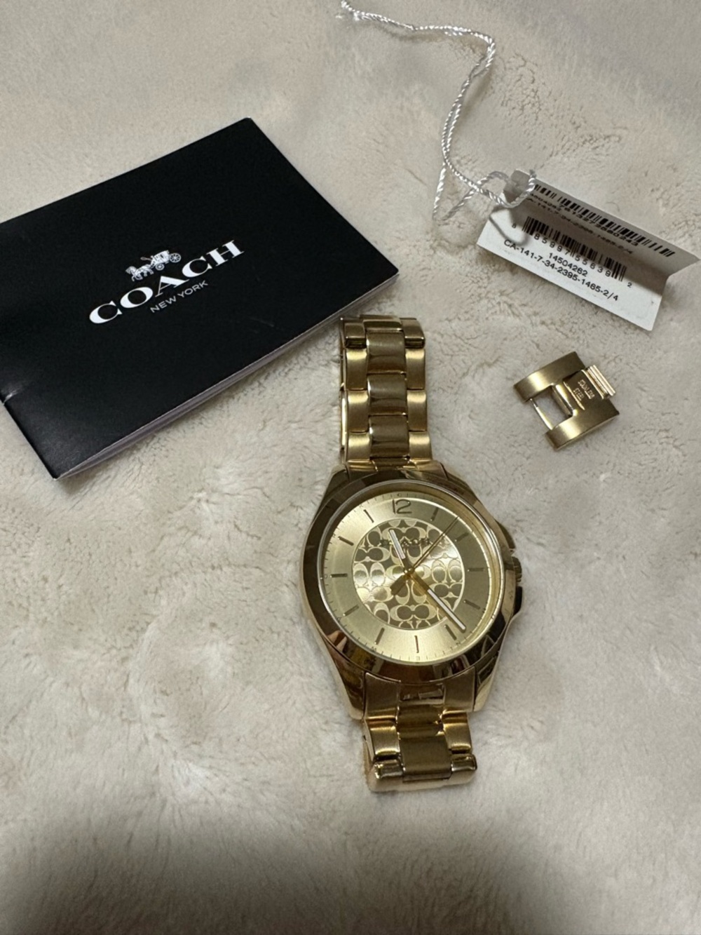 Coach Gold-Tone Signature Link Watch - Picture 3 of 5